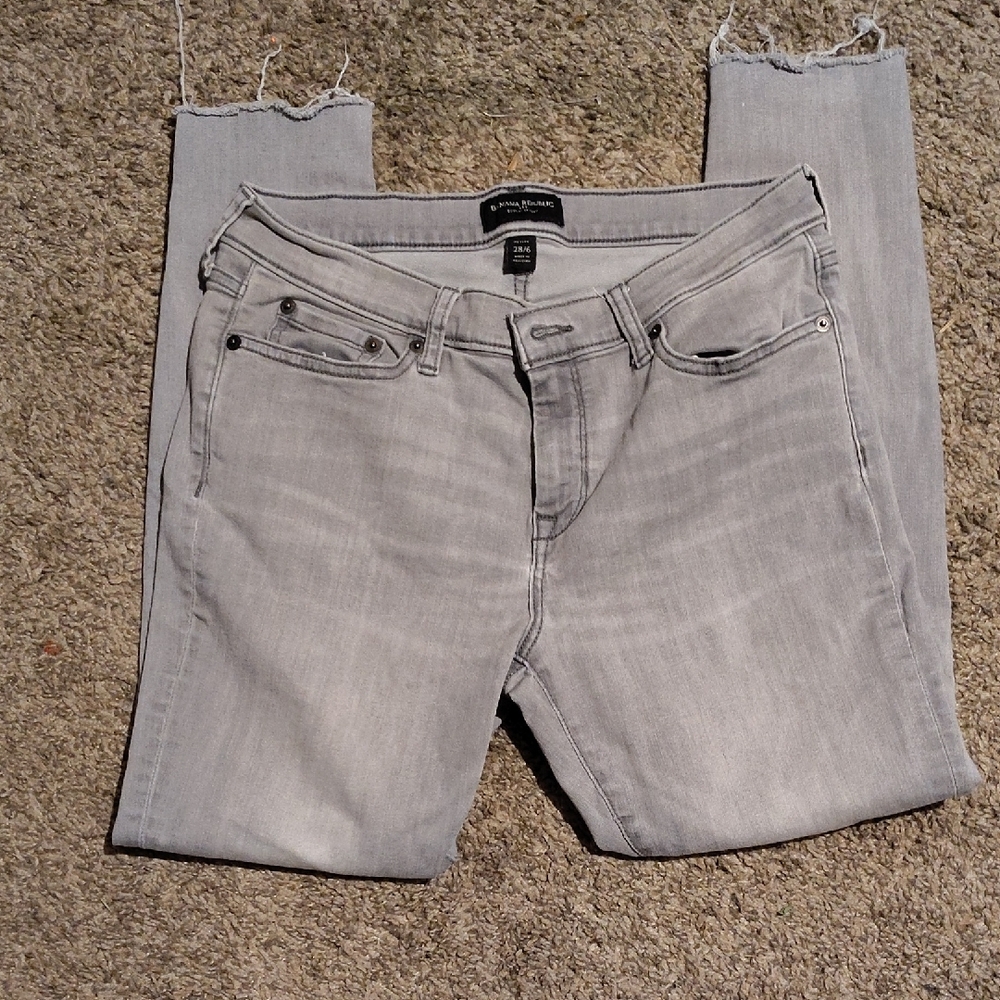 Banana Republic Light Gray Ankle Jeans